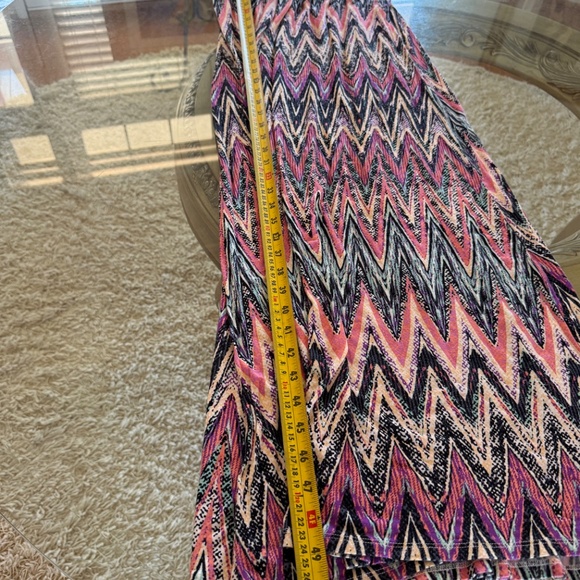 Loveappella Women's Multicolor Chevron Print Maxi Dress Size S/M Cottagecore - Picture 5 of 5